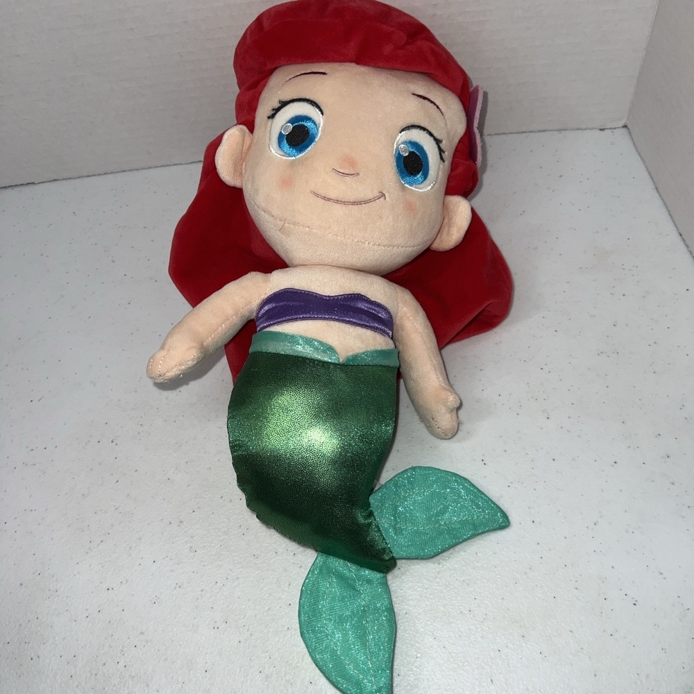 Disney Store PRINCESS ARIEL The Little Mermaid 13" Stuffed Plush Doll